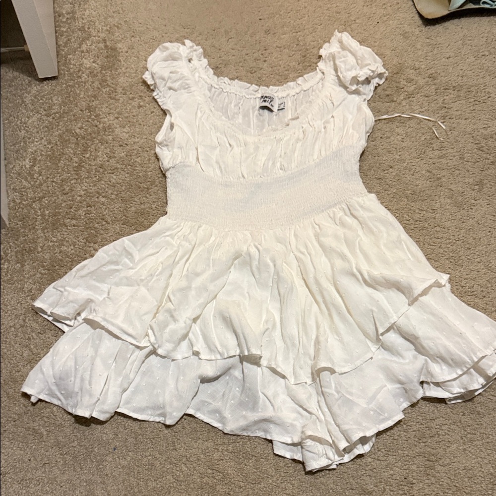 Princess Polly White Ruffled romper
